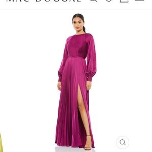 Mac Duggal Fuchsia Maxi Dress